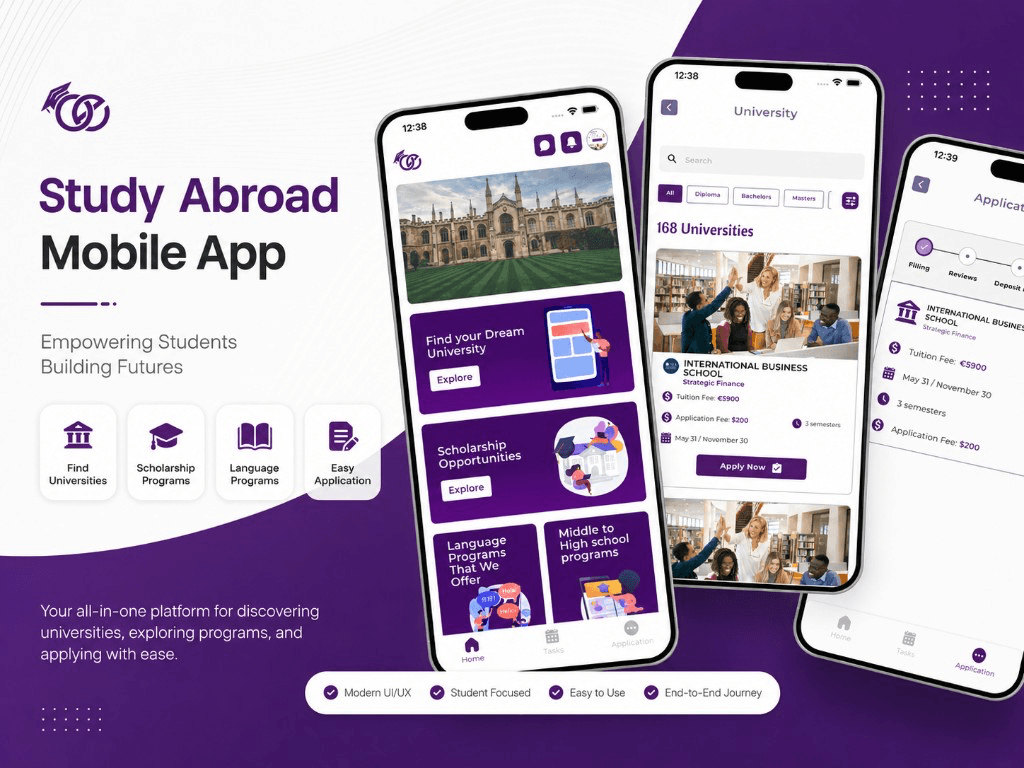 Oner Education — Study-abroad platform — universities, scholarships, applications